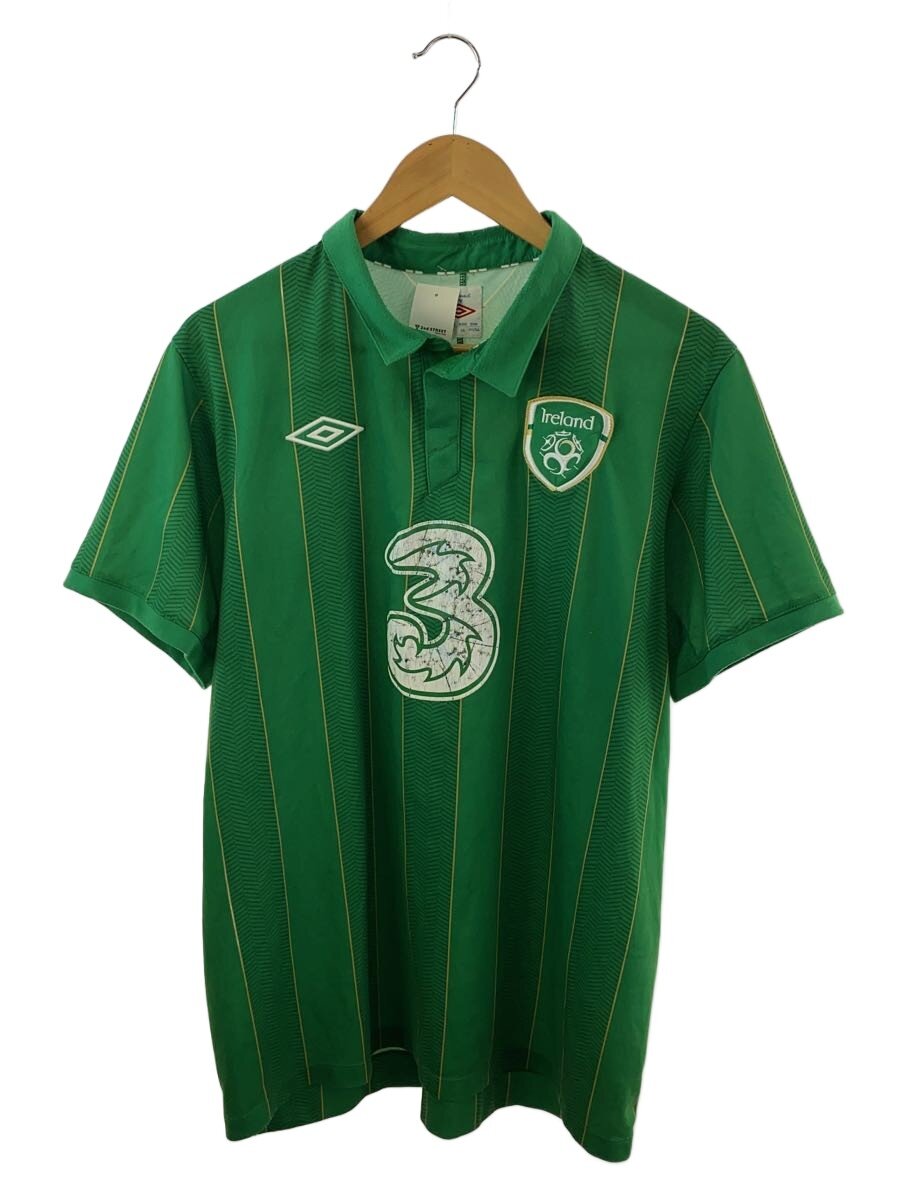 【中古】UMBRO◆スポーツシャツ/44/ポリエステル/GRN【メンズウェア】