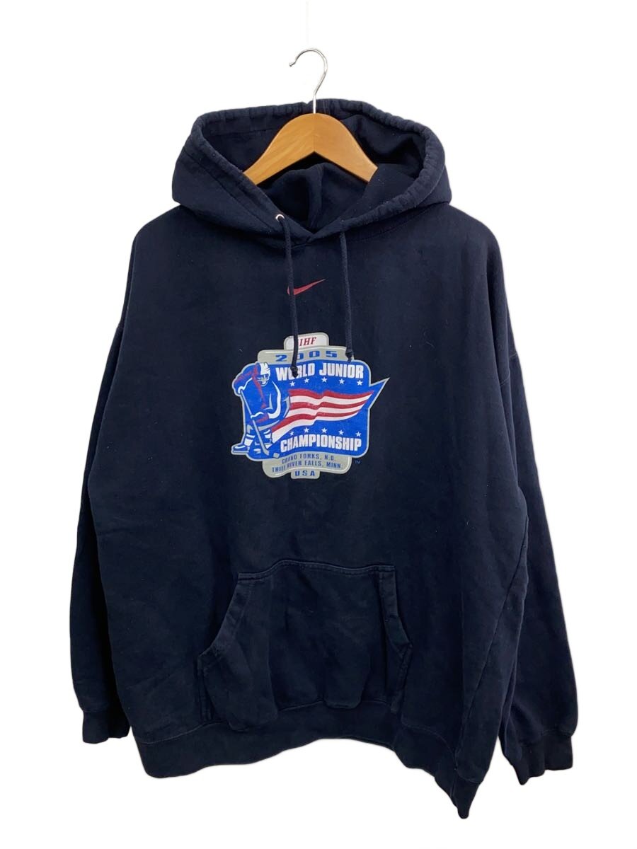 【中古】NIKE◆パーカー/XL/綿織物/NVY/【メンズウェア】