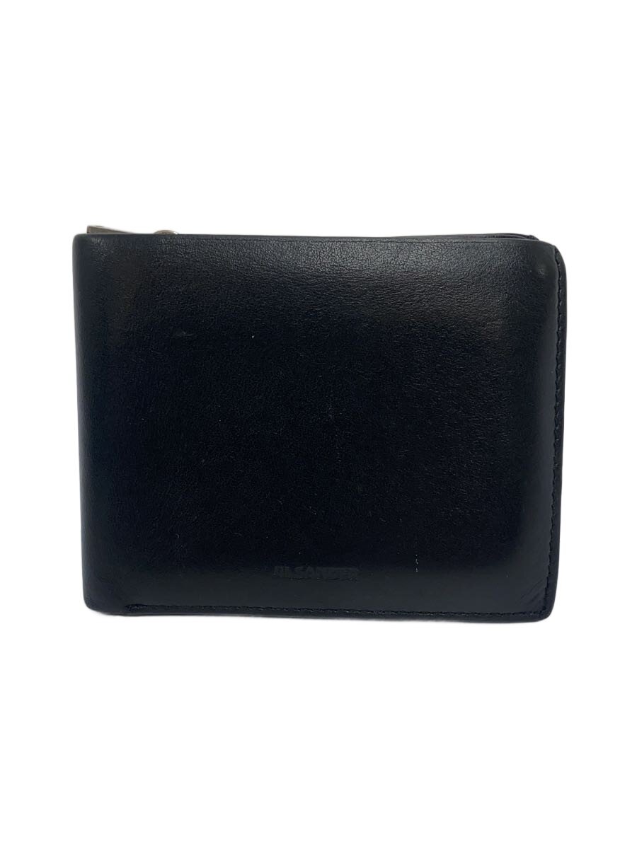 【中古】JIL SANDER◆2つ折り金入れ/--/BLK/無地/メンズ【服飾雑貨他】