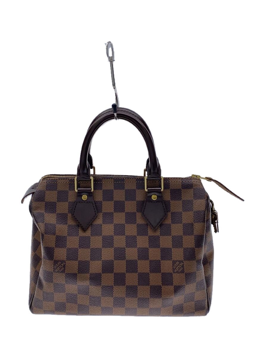 【中古】LOUIS VUITTON◆1)スピーディ25_ダミエ・エベヌ_BRW/PVC/BRW【御徒面子】