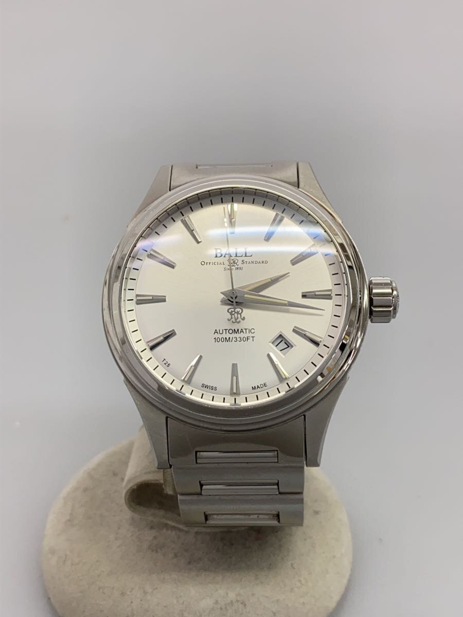 【中古】BALL WATCH◆自動小銃巻ウォッチ/アナログ【服飾雑貨他】