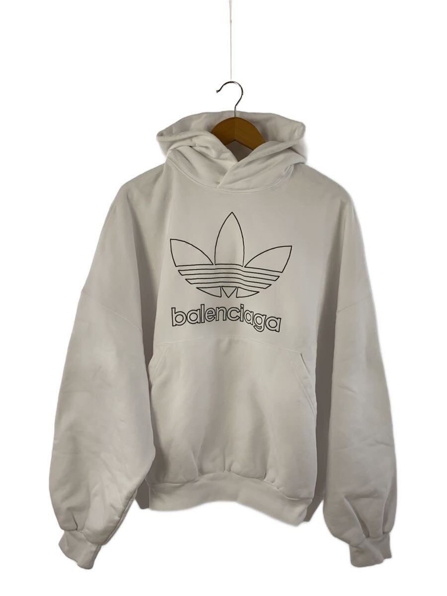 【中古】BALENCIAGA◆パーカー/L/コットン/WHT/712396【レディースウェア】|2nd STREET 店