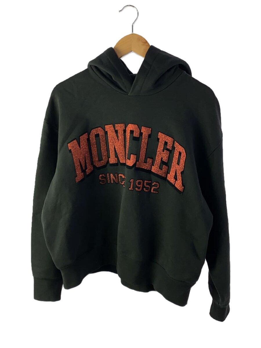 【中古】MONCLER◆ティーシャツパーカー/グリッターロゴ/ラメ/S/綿織物/BLK/I10918G00020 M2642【メンズウェア】