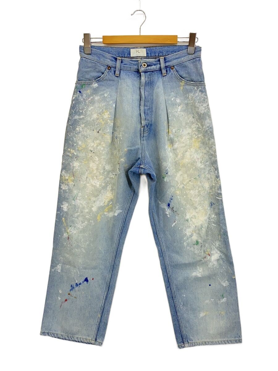 【中古】HERILL◆22SS/HL Denim Splash Tuck 4PK/ペンキバギーデニムパンツ/1/ブリーチ/タック//【メンズウェア】