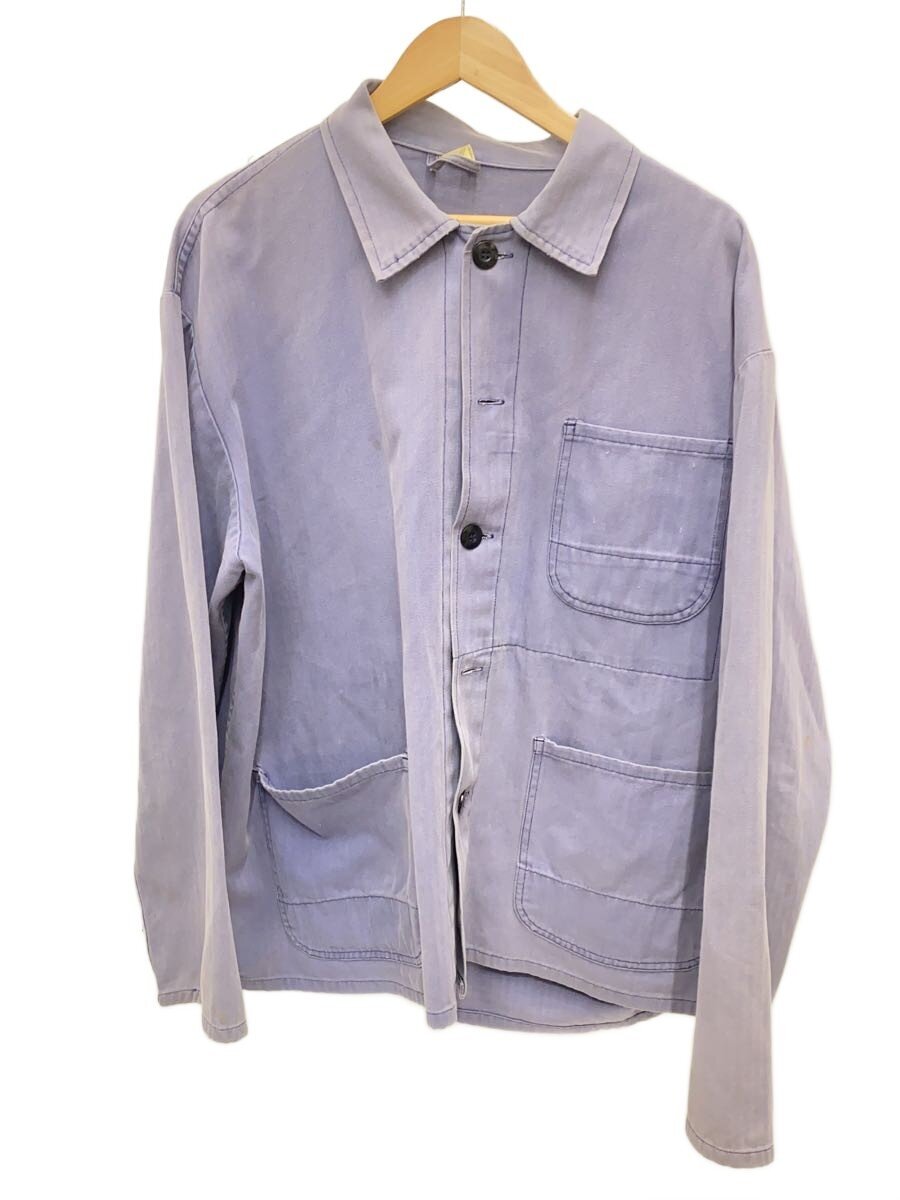 【中古】上衣/綿織物/青色/無地/50～60s/フレンチワークジャケット/ユーロ細工物【メンズウェア】