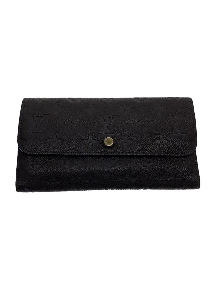 【中古】LOUIS VUITTON◆ポルト・フォイユ・ヴィルトゥオーズ_モノグラム・アンプラント_BRW/レザー/BRW/レディース【服飾雑貨他】