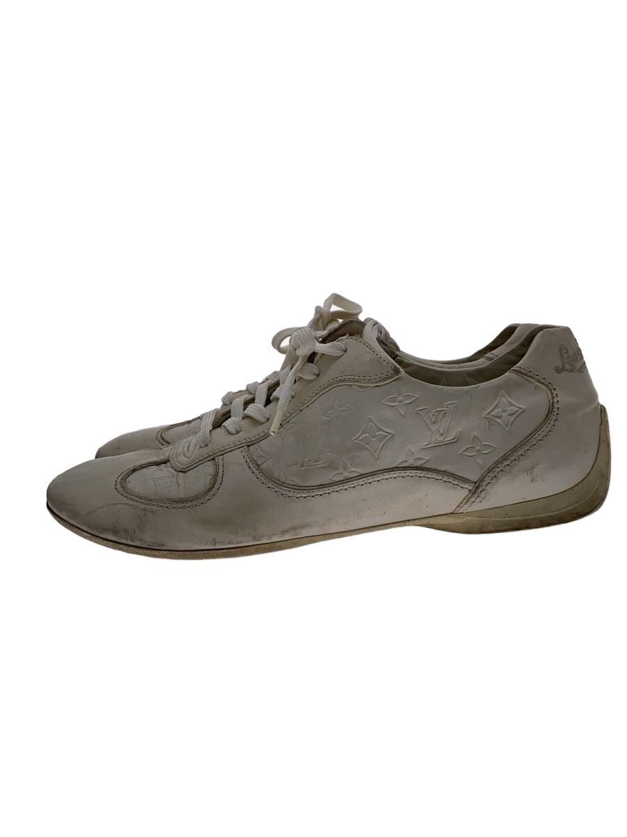 【中古】LOUIS VUITTON◆ローカットスニーカー/6/WHT/なめし革/CO0048//【シューズ】