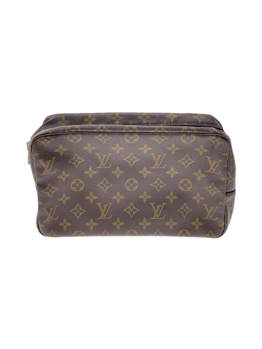 【中古】LOUIS VUITTON◆トゥルース・トワレット28_モノグラム・帆布_BRW/PVC/BRW【御徒面子】