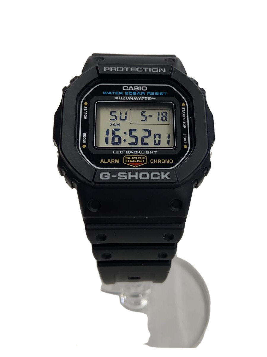 【中古】CASIO◆石英ウオッチ_G-SHOCK/アナログ/天然ゴム/BLK/BLK/SS【服飾雑貨他】