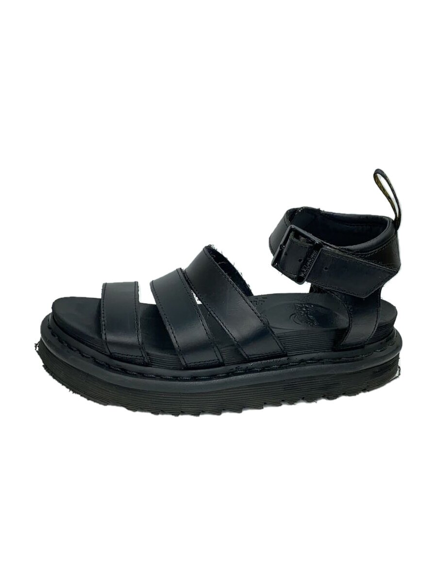 【中古】Dr.Martens◆サンダル/US7/BLK/PVC【シューズ】