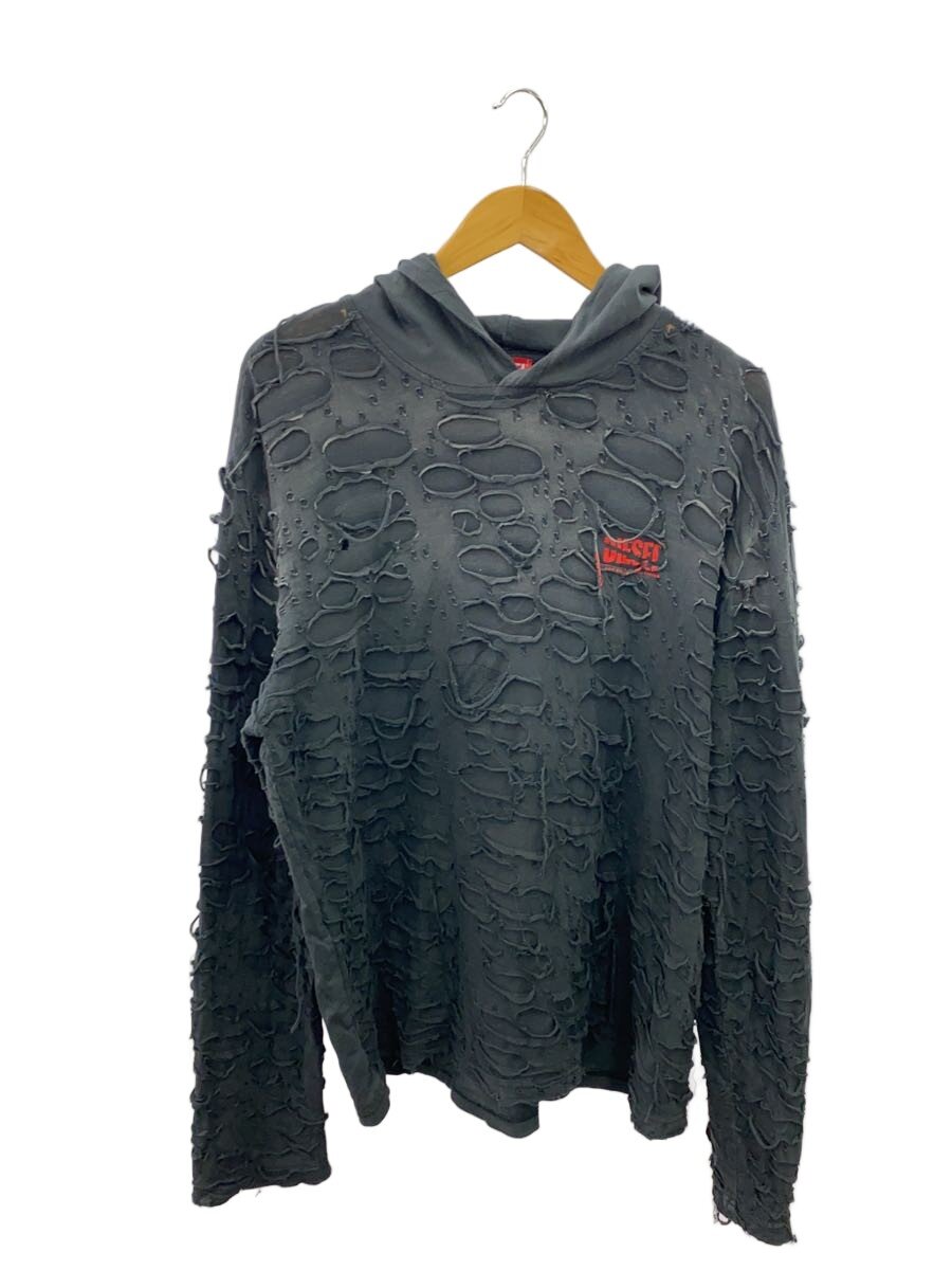 【中古】DIESEL◆パーカー/M/綿織物/BLK【メンズウェア】