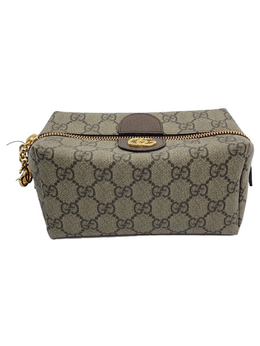 【中古】GUCCI◆合切袋_オフィディア_GGスプリーム/PVC/BEG【御徒面子】