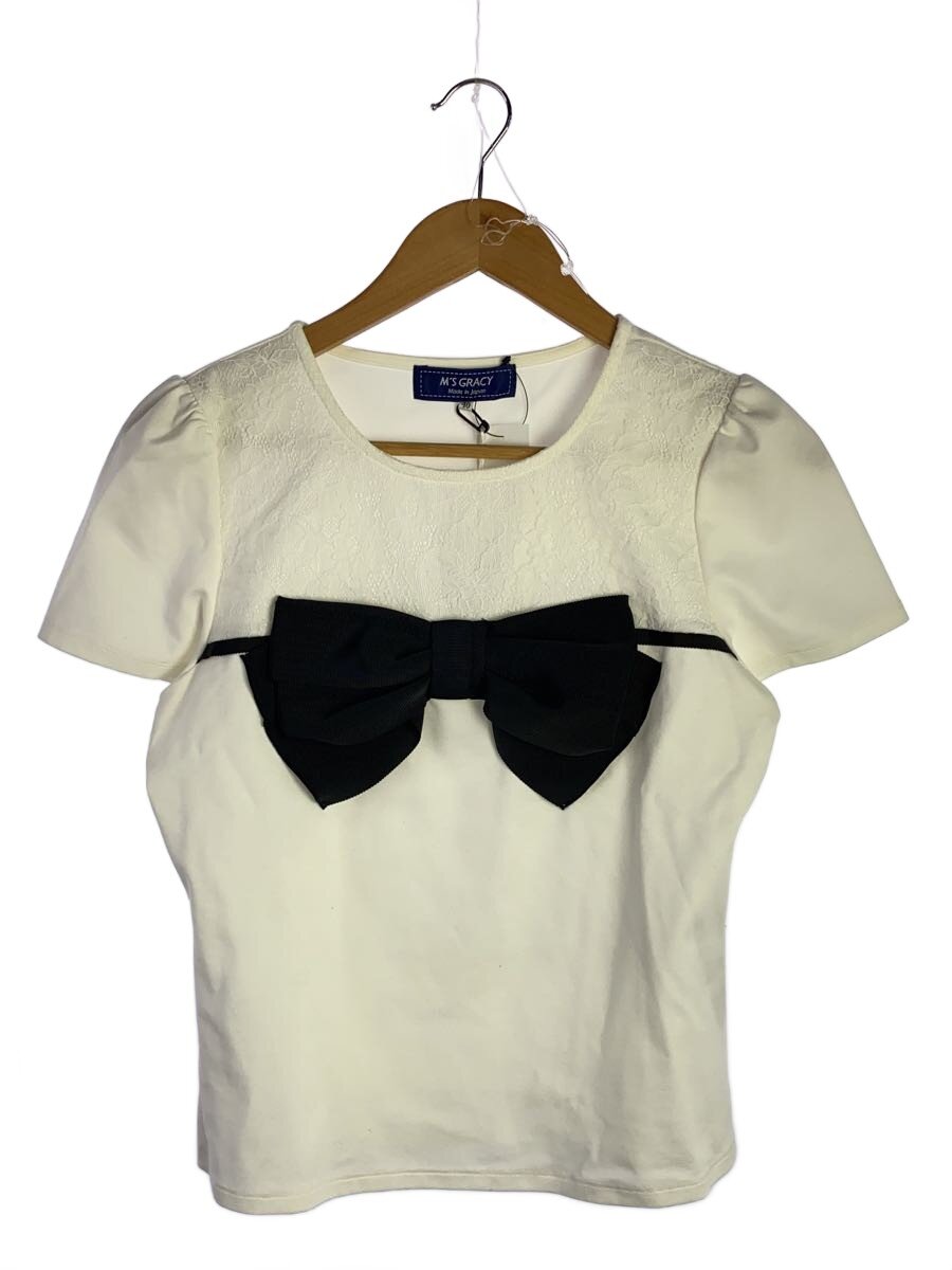 【中古】M’S GRACY◆ティーシャツ/--/綿織物/WHT/CR-725516/下げ札付き添い人【レディース御召しもの】