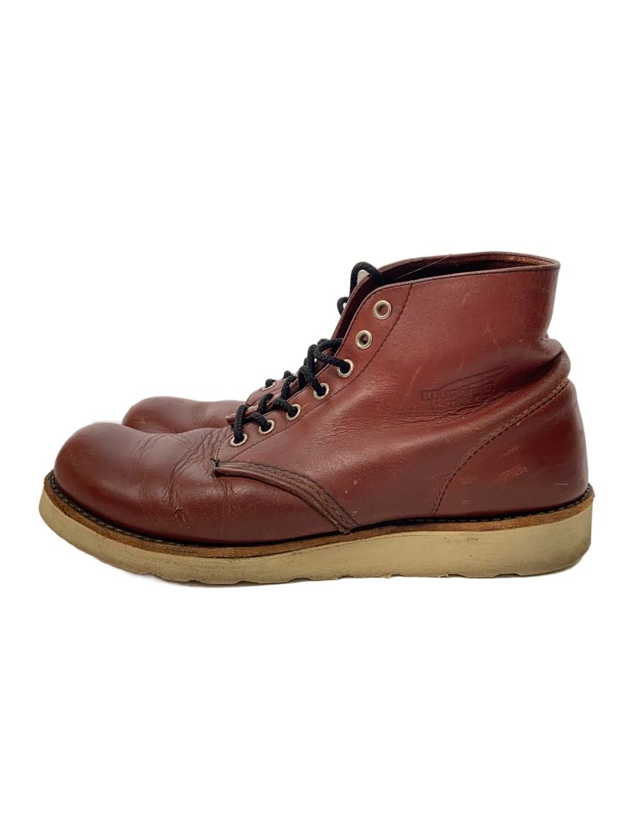 【中古】RED WING◆レースアップブーツ・6インチクラシックプレーントゥ/UK7.5/レッドウィング/赤銅色/RED/なめし革【シューズ】