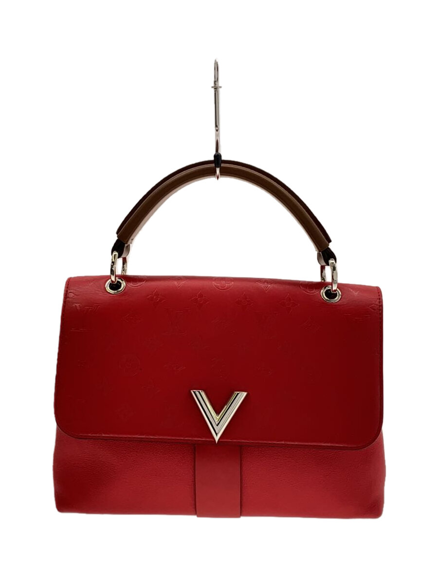 【中古】LOUIS VUITTON◆ヴェリー・ワンハンドルバッグ_モノグラム・なめし革_RED/牛皮/RED//【御徒面子】