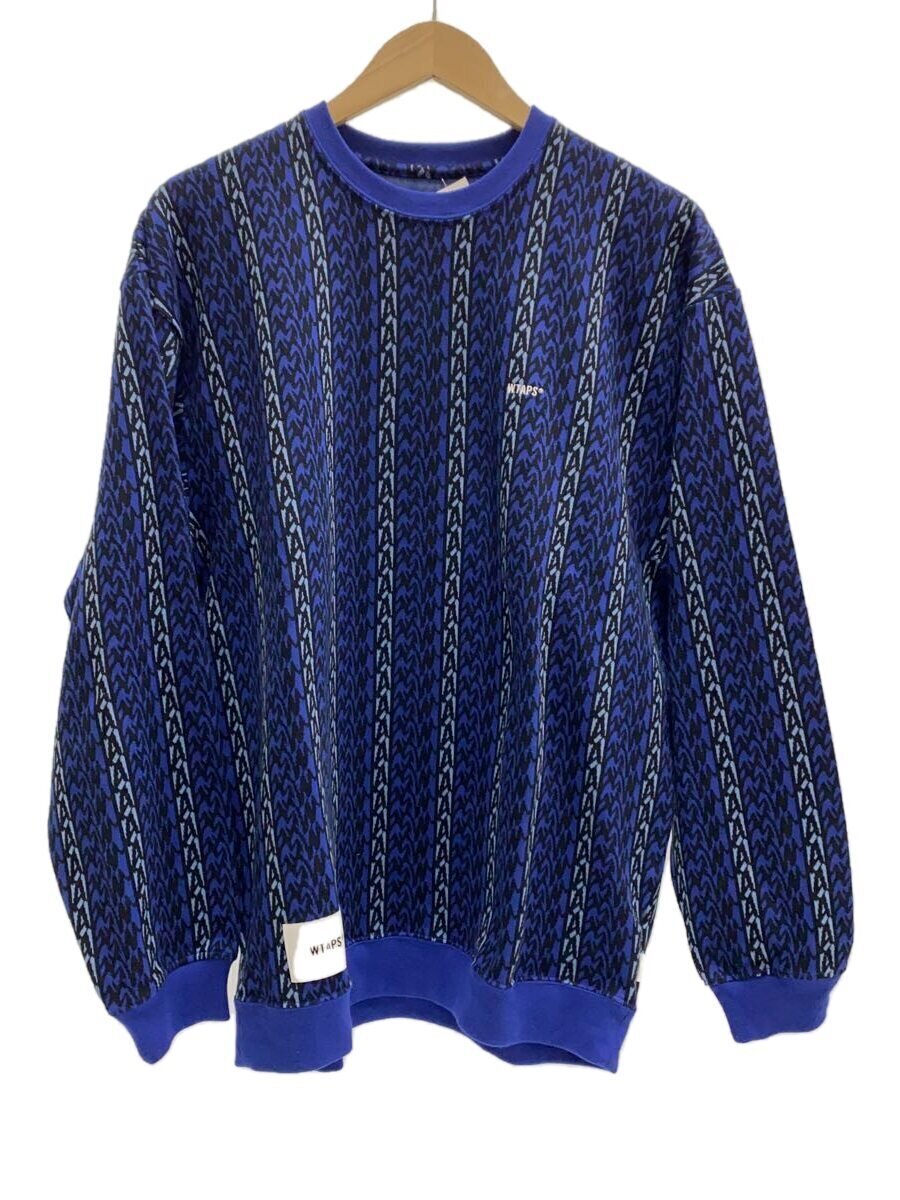 【中古】WTAPS◆BDY LS Cotton.Textile.Sign Blue/刺繍ロゴ/長袖Tシャツ/2/コットン/BLU【メンズウェア】｜2ｎｄ STREET 店