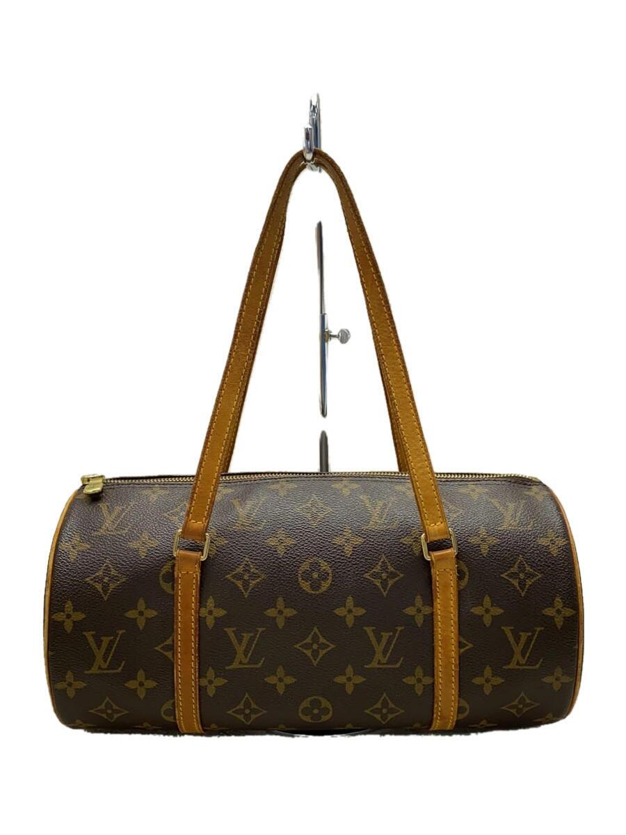 【中古】LOUIS VUITTON◆2)パピヨン30_モノグラム・帆布_BRW/ビニール/赤銅色【御徒面子】