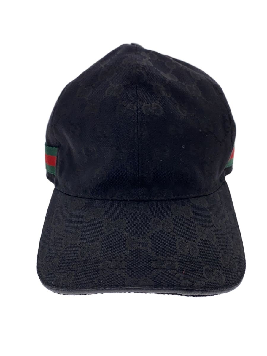 【中古】GUCCI◆野球旗がしら/L/ポリエステル/BLK/総柄/メンズ/200035//【服飾雑貨他】