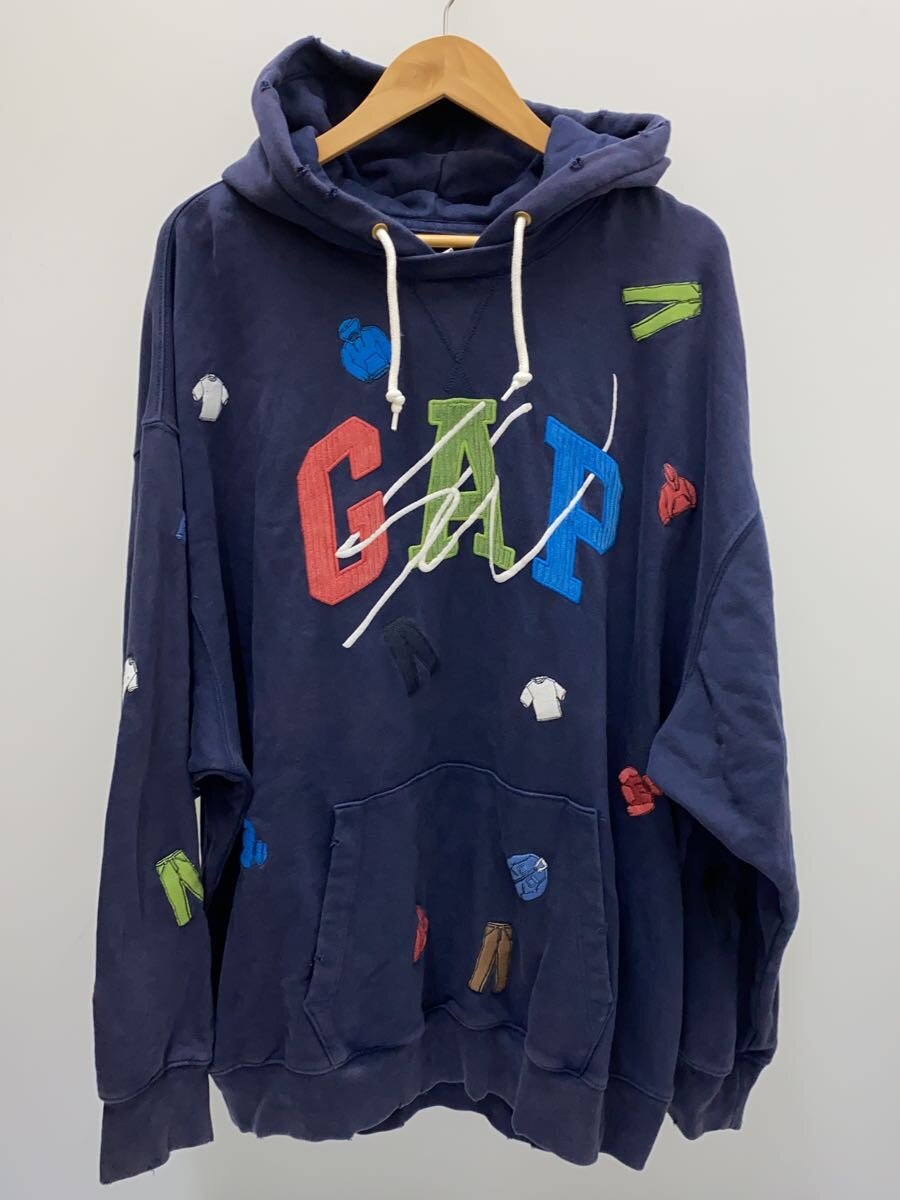 【中古】GAP◆Re-lssure x Sean Wotherspoon刺しゅうアーチロゴスウェットパーカー/XL【メンズウェア】