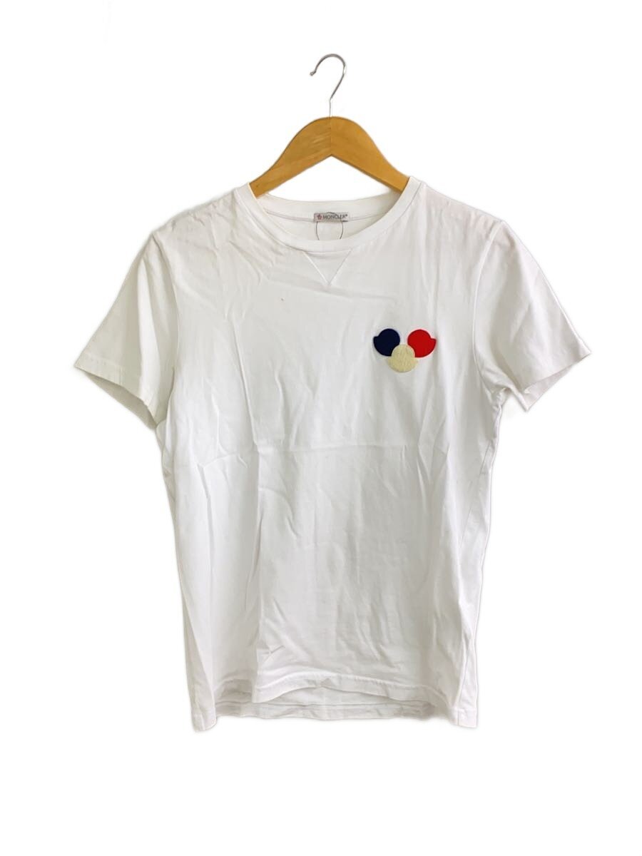 【中古】MONCLER◆MAGLIA T-SHIRT/S/綿織物/WHT/B10918033400080428【レディース御召しもの】