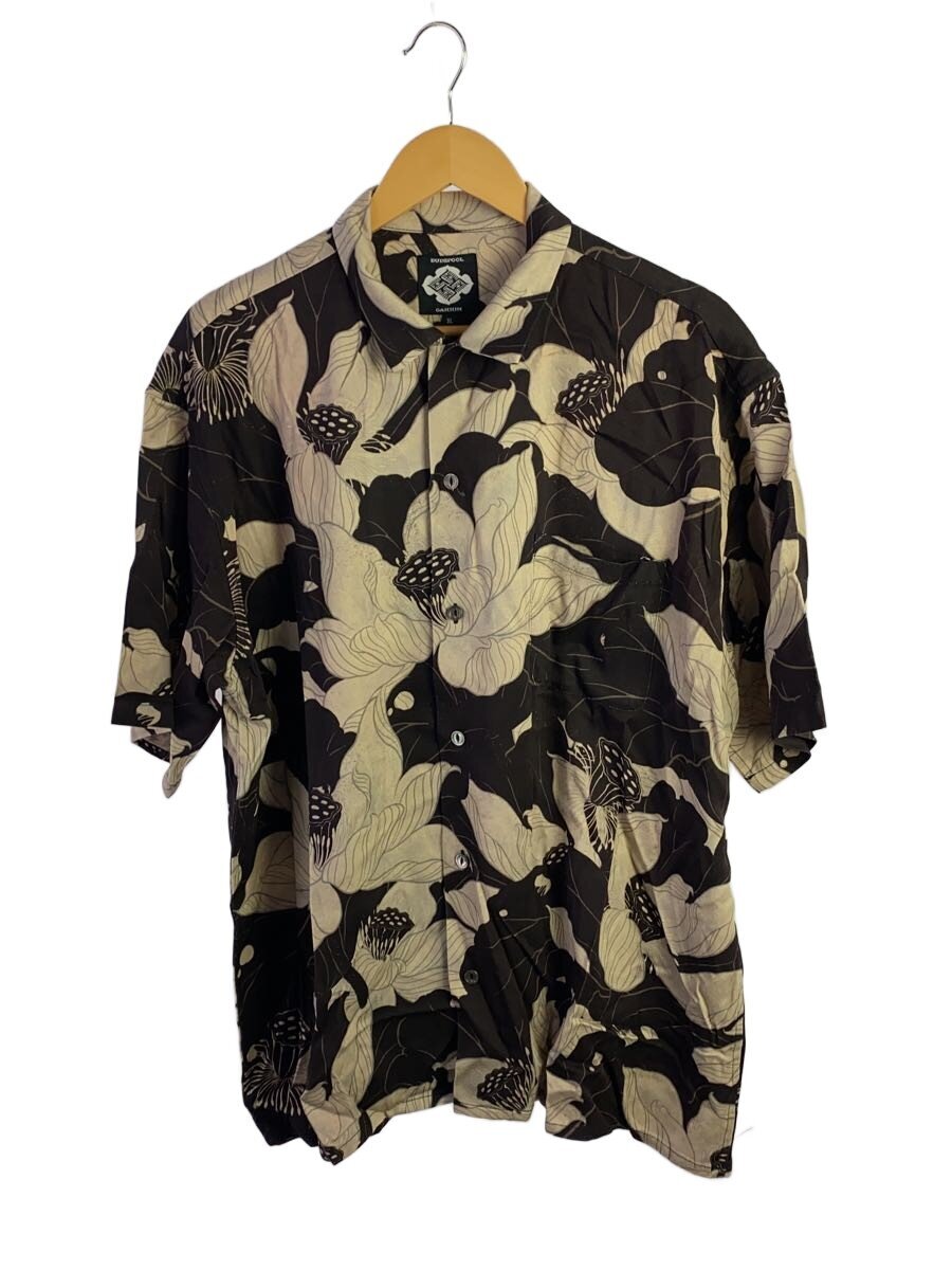【中古】BUDSPOOL◆×GAKKIN/浮蓮華/半袖シャツ/XL/レーヨン/BLK/総柄【メンズウェア】|2nd STREET 店