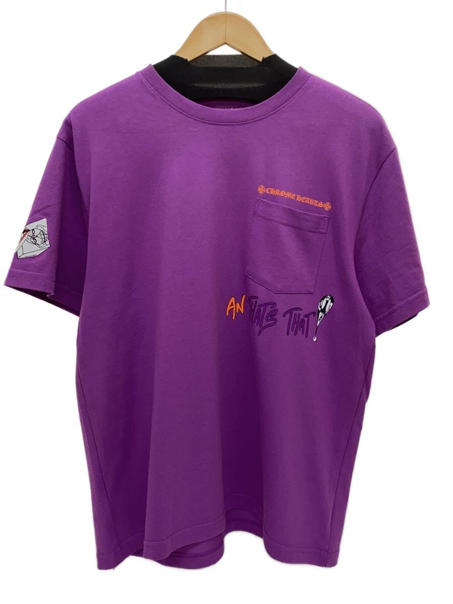 【中古】CHROME HEARTS◆×MATTY BOY/I WANT MORE NOT LESS TEE/L/綿織物/パープル//【メンズウェア】