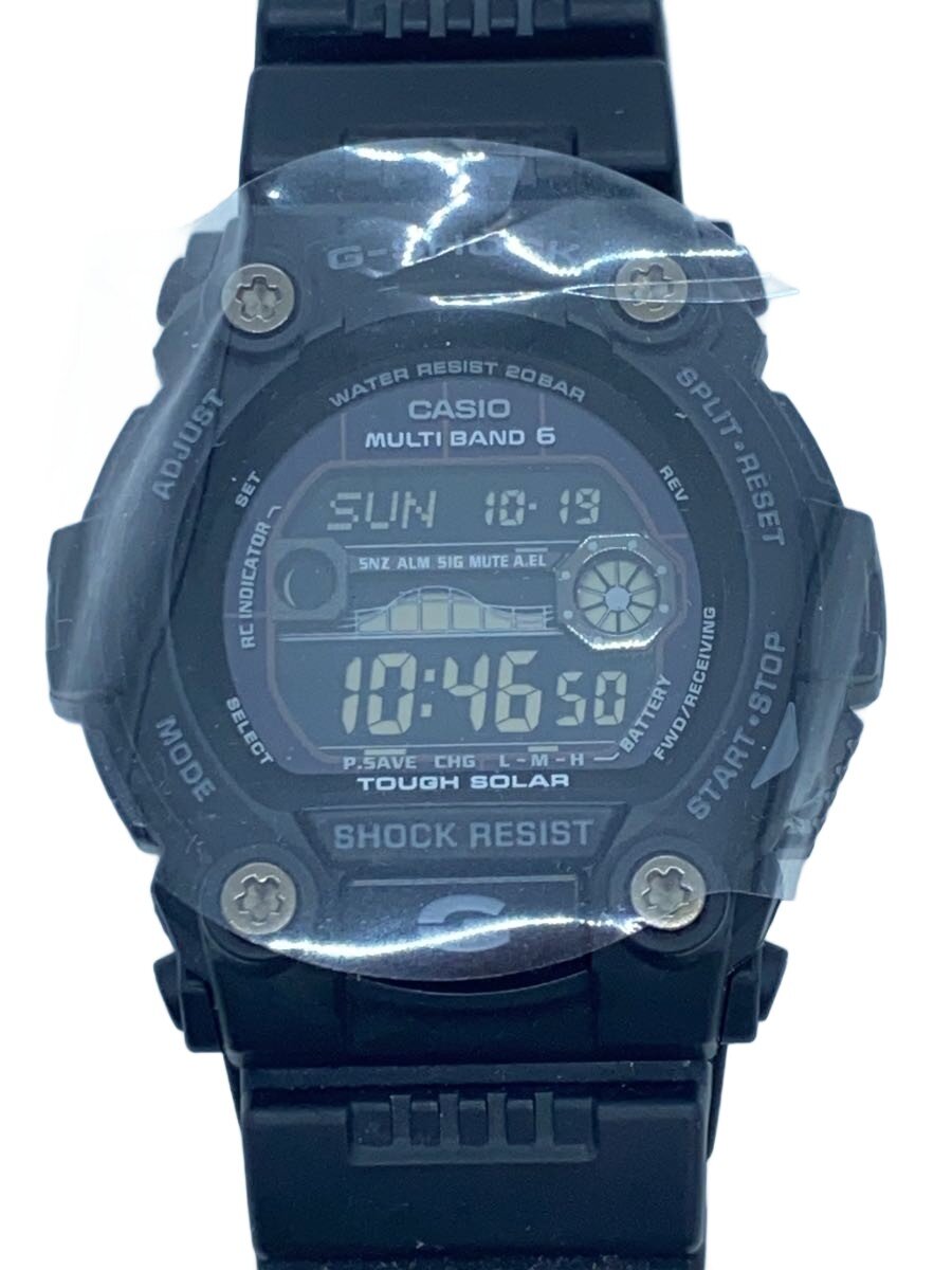 【中古】CASIO◆ソーラーウオッチ・G-SHOCK/デジタル/BLK【服飾雑貨他】