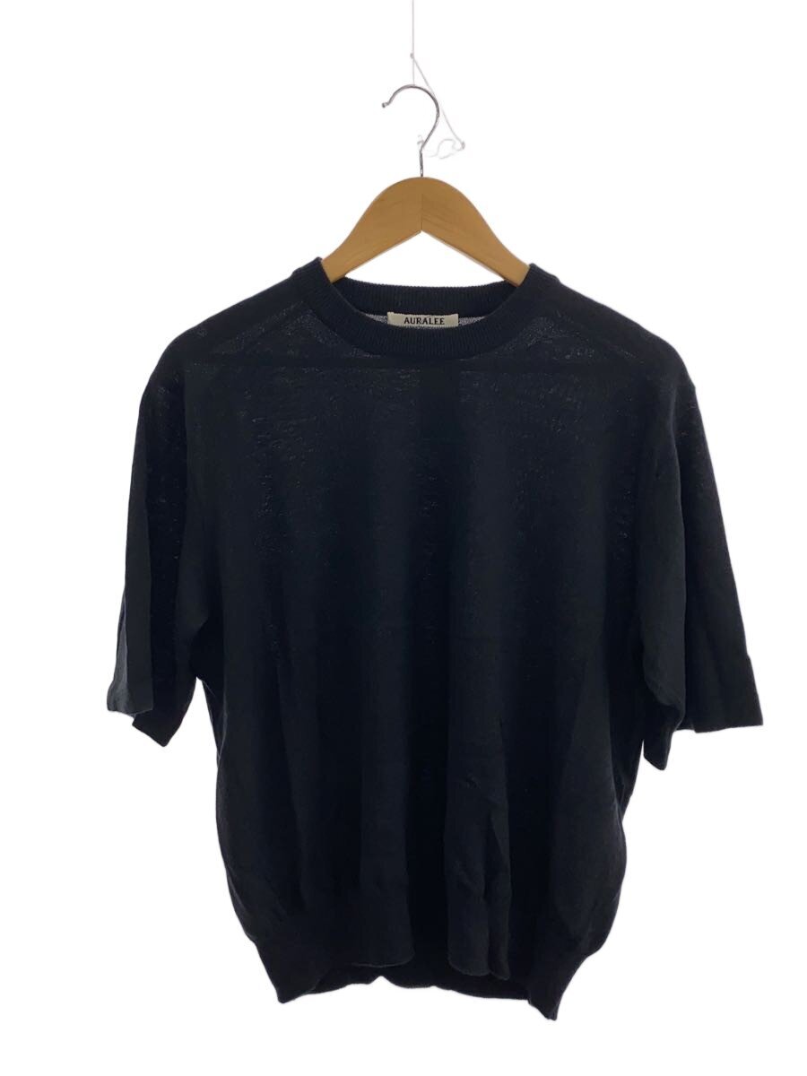 【中古】AURALEE◆編み物・スウェーター(薄っぺら)/3/カシミヤ/BLK/A25ST02CT//【メンズウェア】