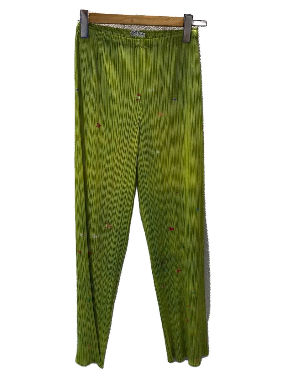【中古】PLEATS PLEASE ISSEY MIYAKE◆下つ方/筋目/ロケット花火柄/3/ポリエステル/YLW/PP51-JF783【レディース御召しもの】