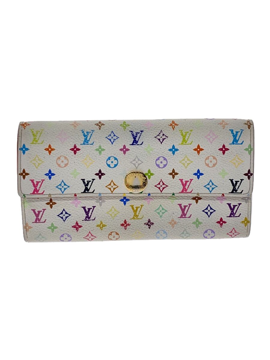 【中古】LOUIS VUITTON◆ポルト・フォイユ・サラ_モノグラム・マルチカラー_マルチカラー/PVC/マルチカラー/レディース【服飾雑貨他】