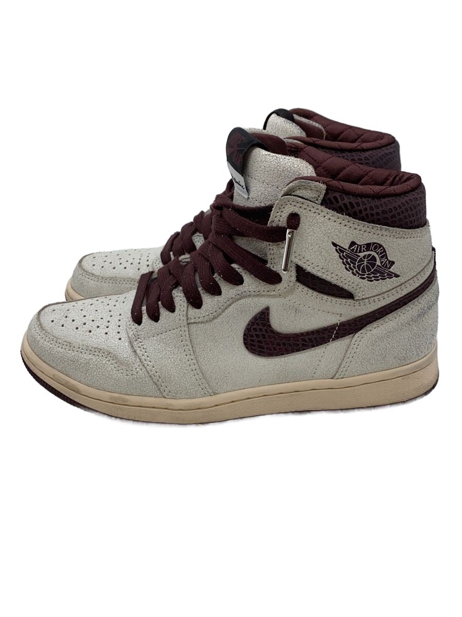 【中古】NIKE◆大気圏 ジョーダン 1 X ア マ マニエール/25.5糎/WHT【シューズ】