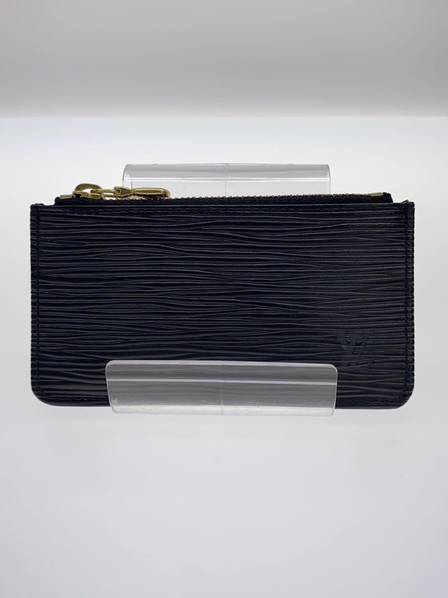 【中古】LOUIS VUITTON◆ポシェット・クレNM_エピ_BLK/レザー/BLK/メンズ【服飾雑貨他】