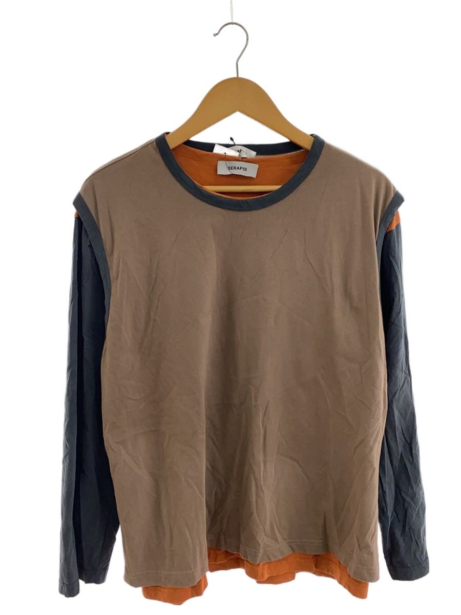 【中古】SERAPIS MARITIME/LAYERED LS/長袖プルオーバー/XXS/綿織物/ORN【メンズウェア】