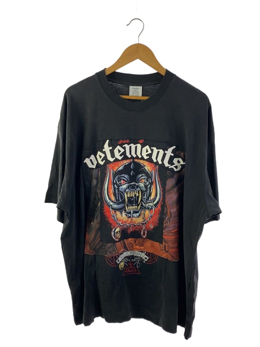 【中古】VETEMENTS◆プルオーバー/M/綿織物/BLK/UE64TR390B/色褪せ有【メンズウェア】