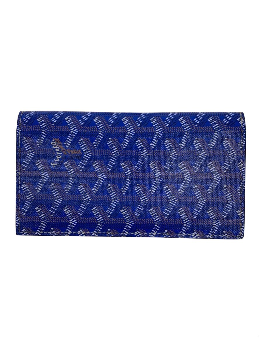【中古】GOYARD◆Saint-Roch Wallet/長銭入れ/なめし革/BLU/メンズ/? NULL ?【服飾雑貨他】