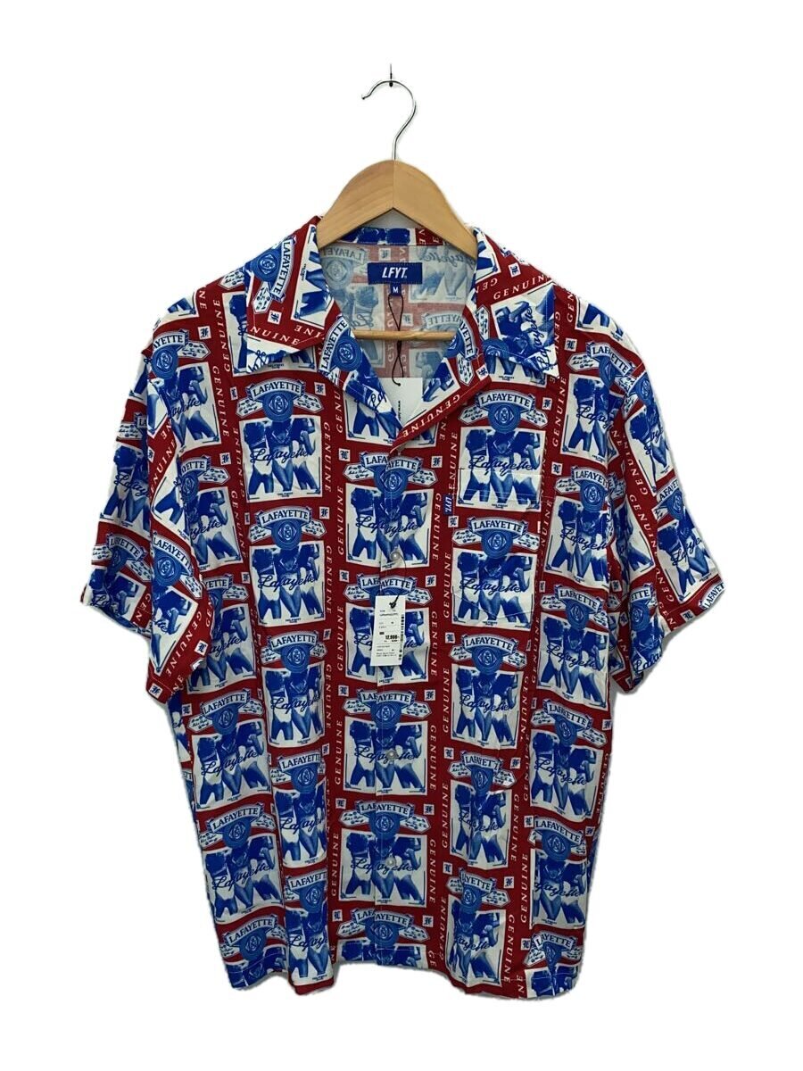 【中古】Lafayette(LFYT)◆Weiser Allover Pattern SHIRT/半袖プルオーバー/M/人絹/RED/総柄//【メンズウェア】