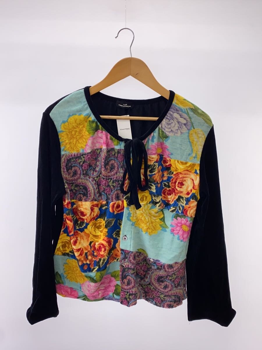 【中古】tricot COMME des GARCONS◆ベロア花柄パッチワークニット・セーター(薄手)/FREE/コットン/マルチカラー/総柄/【レディースウェア】｜2ｎｄ STREET 店