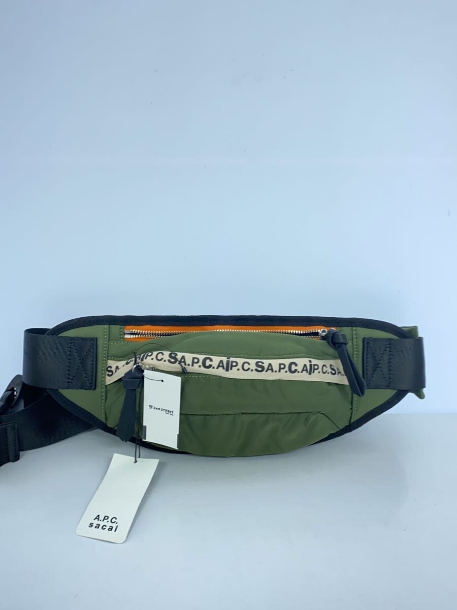 【中古】A.P.C.◆引き船付き添い人/banane Jackie/ショルダーバッグ/ナイロン/KHK/無地/PAAEK M62164//【御徒面子】