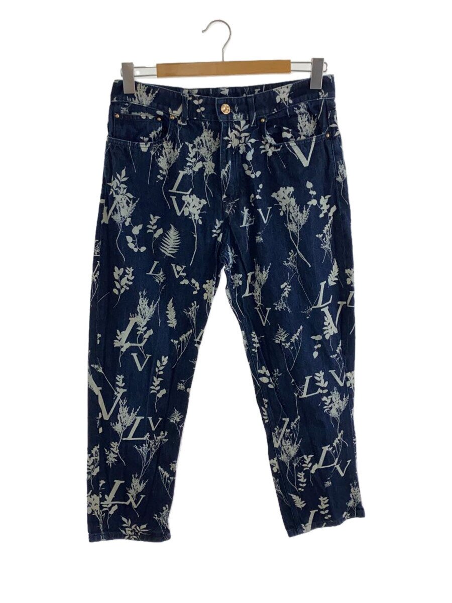 【中古】LOUIS VUITTON◆LV岩礁総柄レギュラーデニムパンツ/ 下つ方/31/ジーンズ/NVY/総柄/HJD15WVFV【メンズウェア】