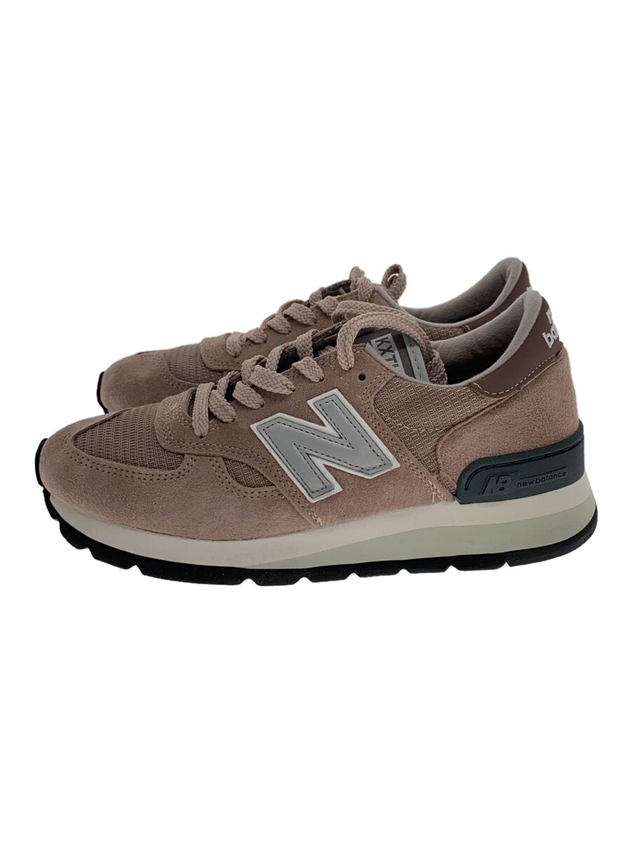【中古】NEW BALANCE◆M990/ボルドーワイン/24糎/PNK/スウェード【シューズ】