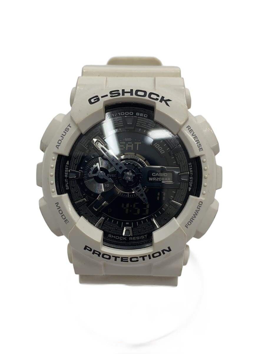 【中古】CASIO◆石英ウオッチ・G-SHOCK/デジアナ/--/WHT/WHT【服飾雑貨他】