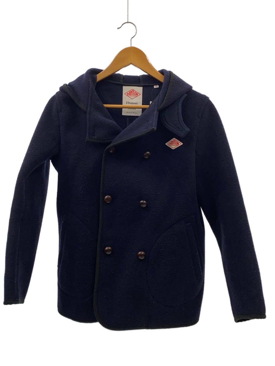 【中古】DANTON◆上衣/36/羊毛/NVY/無地/15A-SL-001【レディース御召しもの】