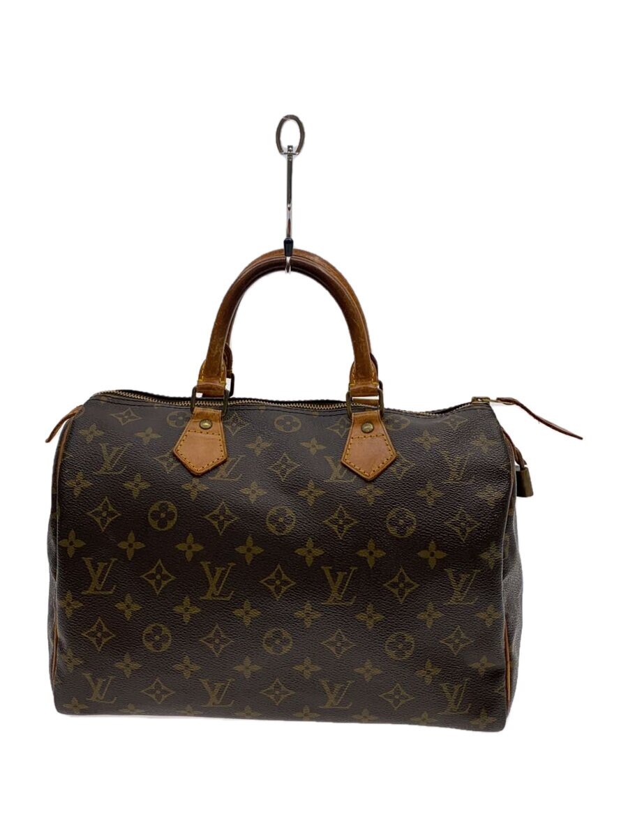 【中古】LOUIS VUITTON◆2)スピーディ30_モノグラム・帆布_BRW/PVC/BRW【御徒面子】