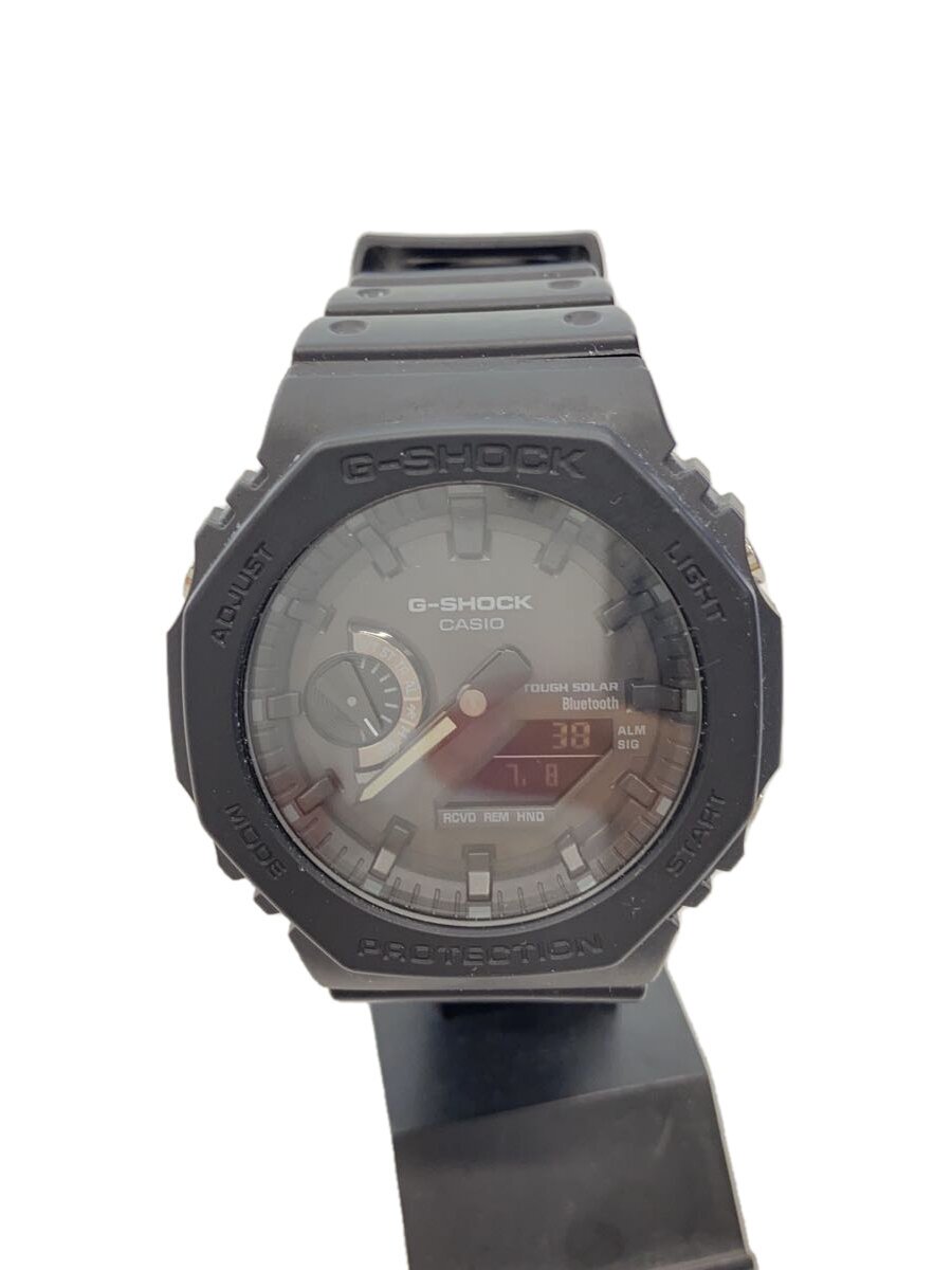 【中古】CASIO◆ソーラーウオッチ_G-SHOCK/デジアナ/BLK/BLK【服飾雑貨他】