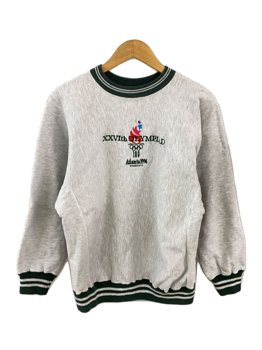 【中古】Champion◆90s/USA製/Atlanta Olympic1996/REVERSE WEAVE/L/綿織物/GRY【メンズウェア】