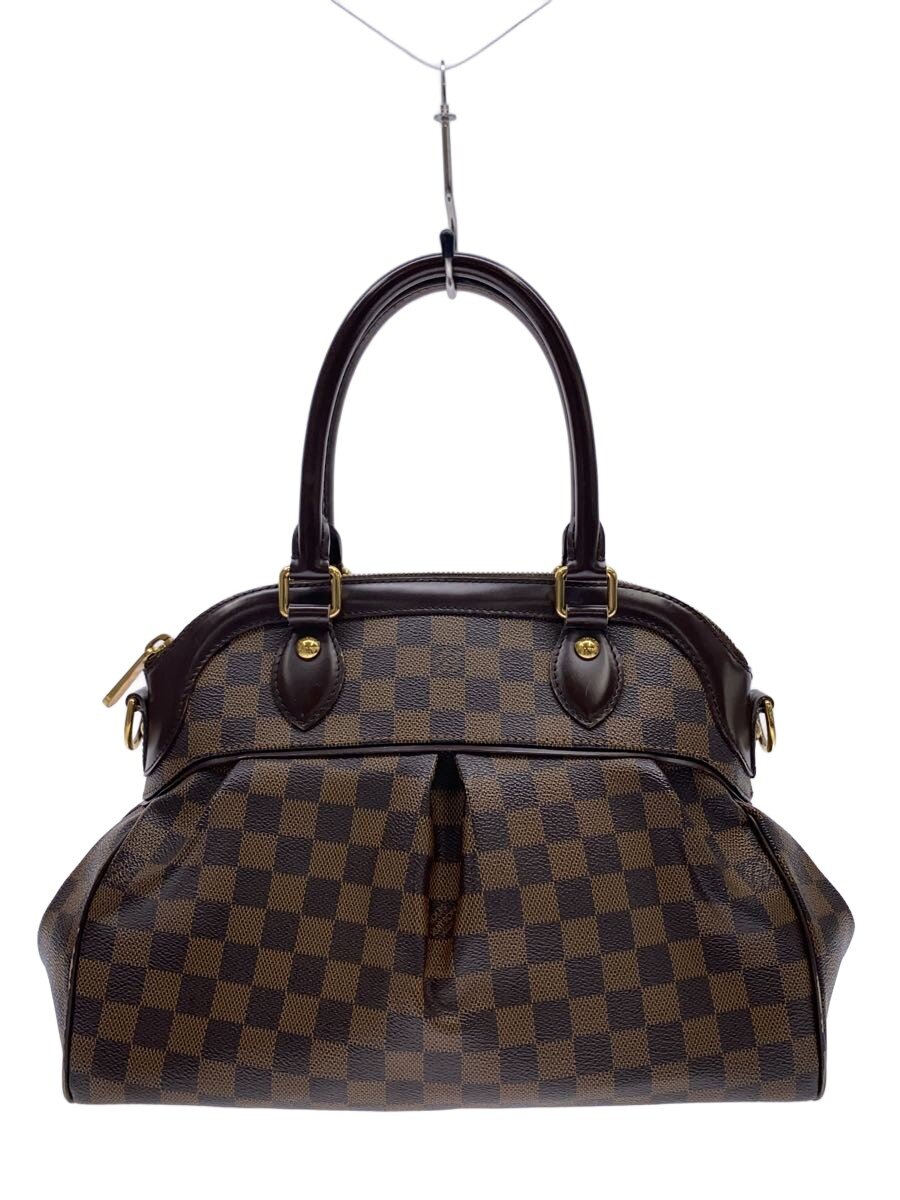 【中古】LOUIS VUITTON◆トレヴィPM_ダミエ・エベヌ/PVC/BRW【御徒面子】