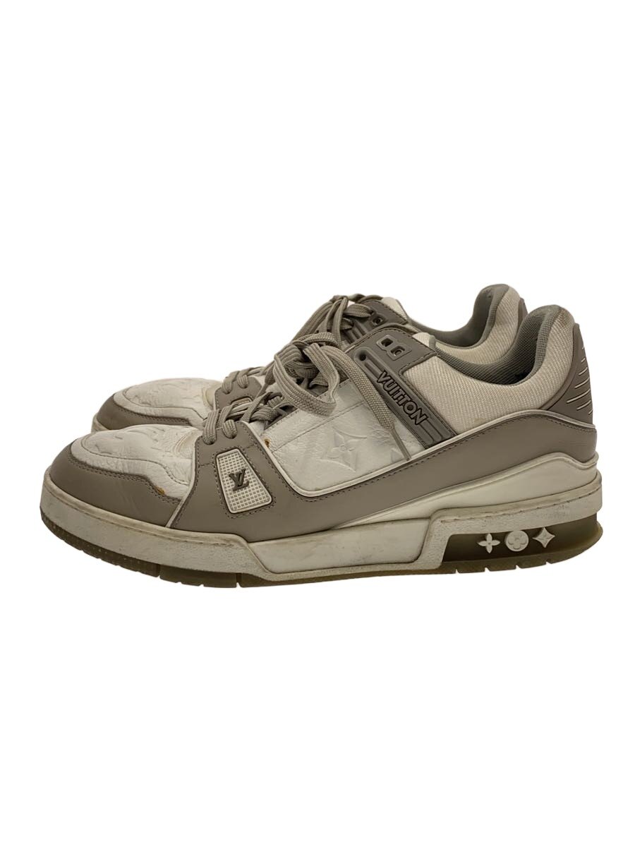 【中古】LOUIS VUITTON◆22年/LVトレイナーライン/UK7/GRY【シューズ】