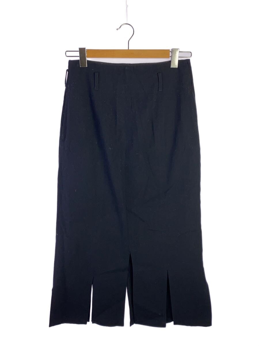 【中古】Y’s◆ロングスコート/--/羊毛/BLK/無地【レディース御召しもの】