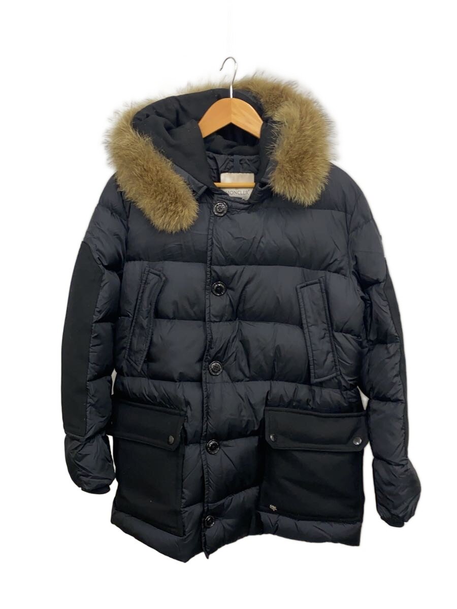 【中古】MONCLER◆落ち込む上衣/1/ポリエステル/黒いこと/B20914230725/モンク軌跡【メンズウェア】