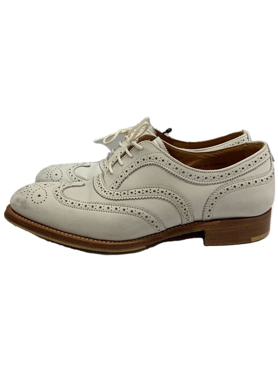 【中古】CHEANEY◆御召しものシューズ/UK3/WHT/なめし革/MILLY/ウィングチップ【シューズ】